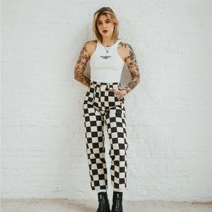 P&Co Checkerboard Service Fatigue Pants UK10 Short NWT